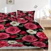 3pcs Rose Bedding Set, Breathable And Soft, Suitable for All Seasons Machine Washable, Suitable for Bedroom Decoration,yy250822178