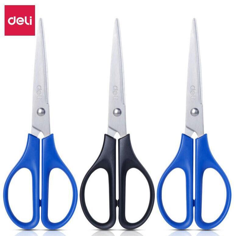 

Deli Rustproof Black Blade Large Scissors, Stainless Steel Safety Scissors for Office and Household Paper Cutting