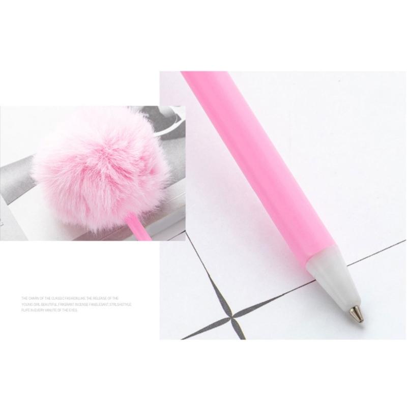 5 Pièces Stylo Bille Pompon Pelucheux Remplisseurs de Bas de Noël Fourniture de Fête de Noël pour Adultes Écriture Journalisation
