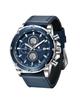 SAPPHERO Analog Quartz 50m Water Luminous Date Artificial Leather Mineral Suitable for Business and Outdoor Blue Blue Dial Men's Watch, Resistant,