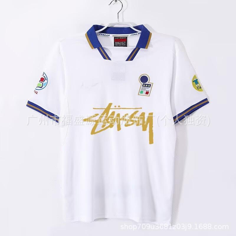 Retro Jersey Brazil Argentina Germany England Portugal Spain Signature Short Sleeved Football