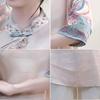 Women's Spring Summer New Chinese Style Cotton Linen Dress Mandarin Collar Frog Button Heavy Embroidery Loose Zen Literary Slimming Midi Dress