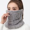 Fuskpäls Plysch Infinity Scarf Enfärgad mjuk nacke damask Söt Vanlig kalltät nackvärmare skidmask för kvinnor Daglig användning Vinter utomhus