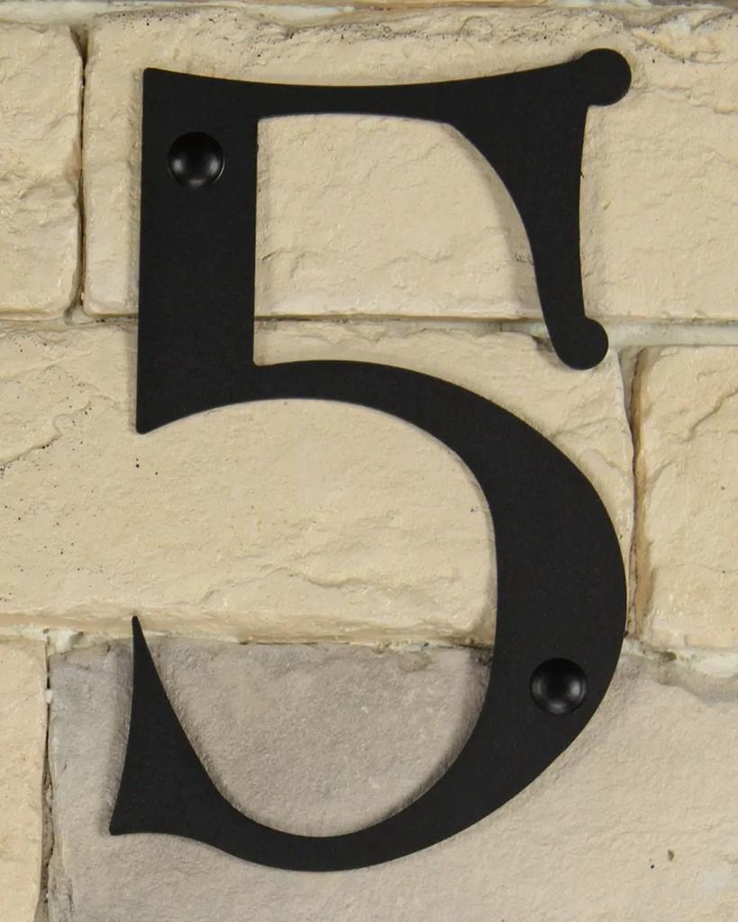 Metal Number Zero 170x145mm Black for Door Apartment House Address Sign