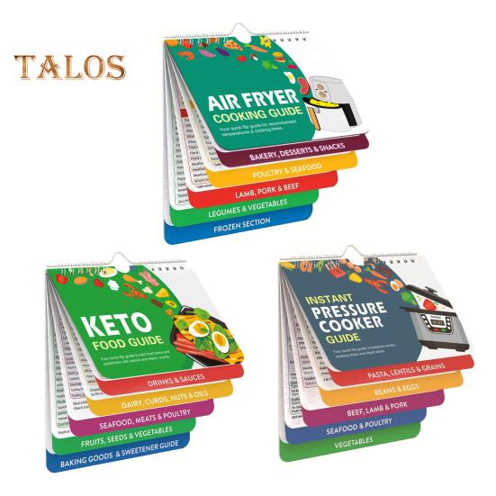 Sprievodca varením Magnet na chladničku Fritéza Tlakový hrniec Keto jedlo Sprievodca varením Brožúra Magnet na chladničku Časy varenia Ťahák Kuchynská konverzia