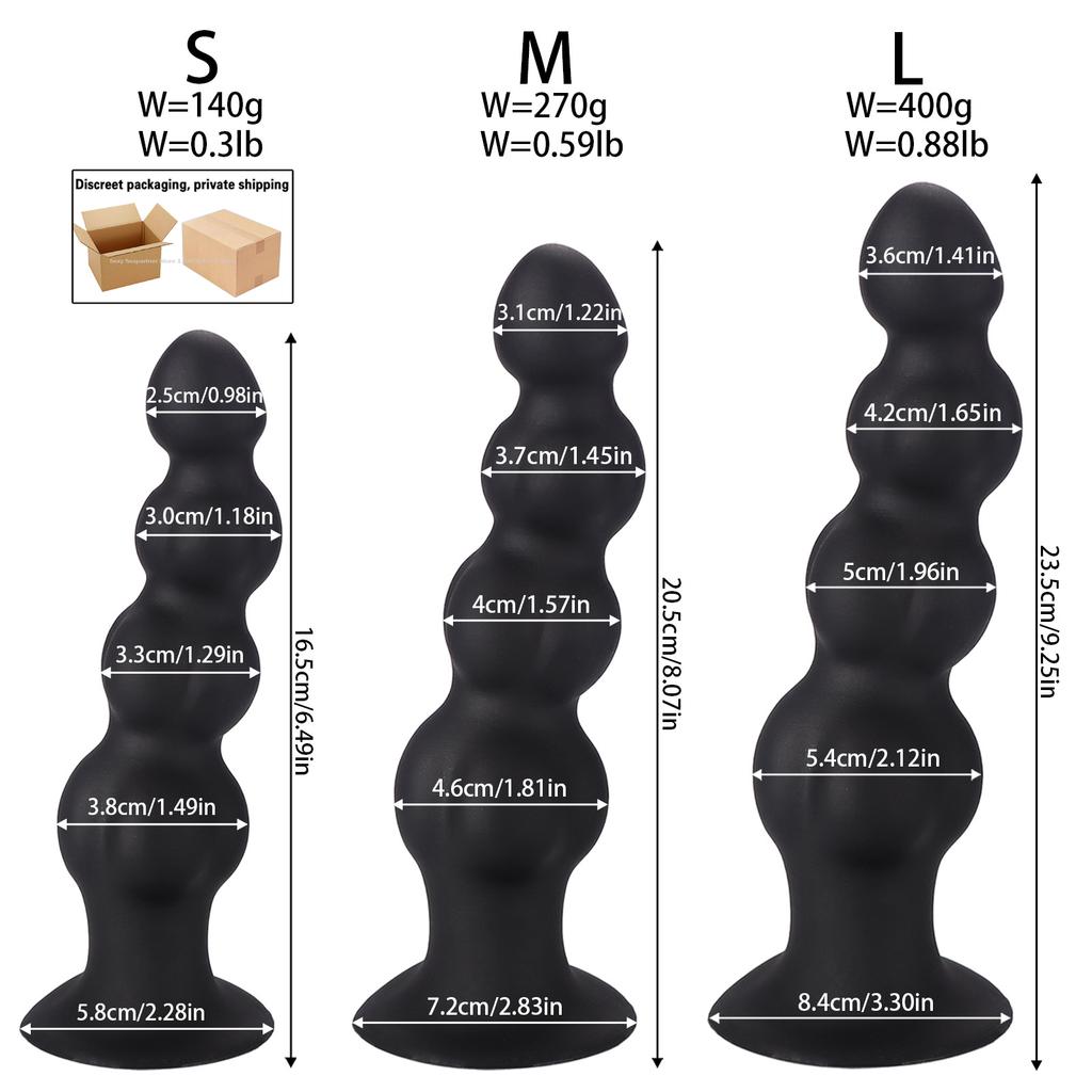 Soft Anal Beads Anal Plug Big Anal Butt Plug Training Expansion Dilator Prostate Massager G Spot Clitoris Stimulator for Gay Men Women Adult Sex Toys