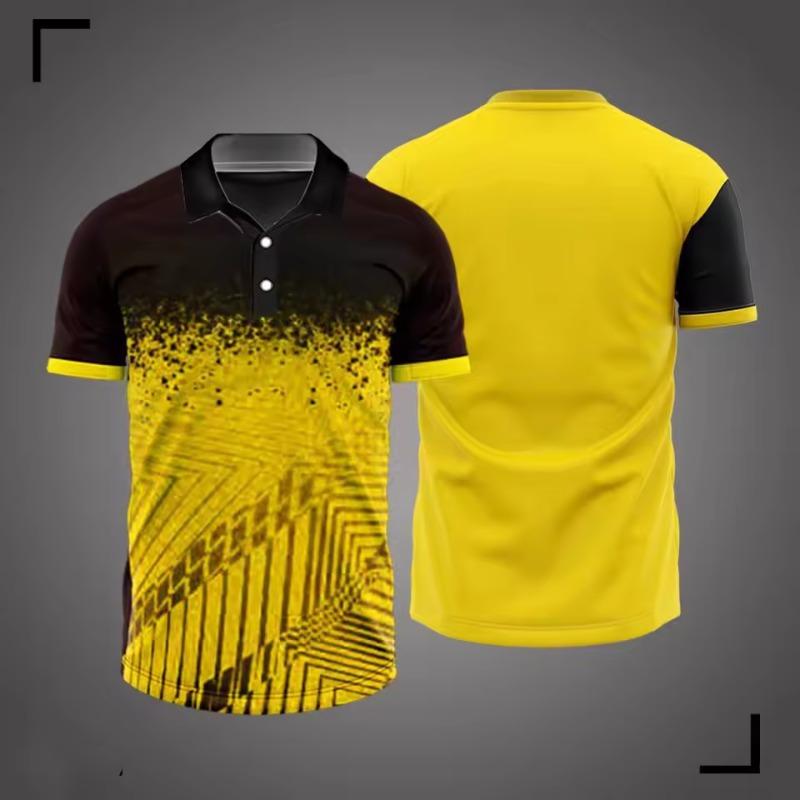 Polo da Uomo a Strisce Colorate Stampate in 3D per Uomo Abbigliamento 2026 Magliette a Maniche Corte Estive Sportive Top con Collo a Revers T-Shirt Oversize