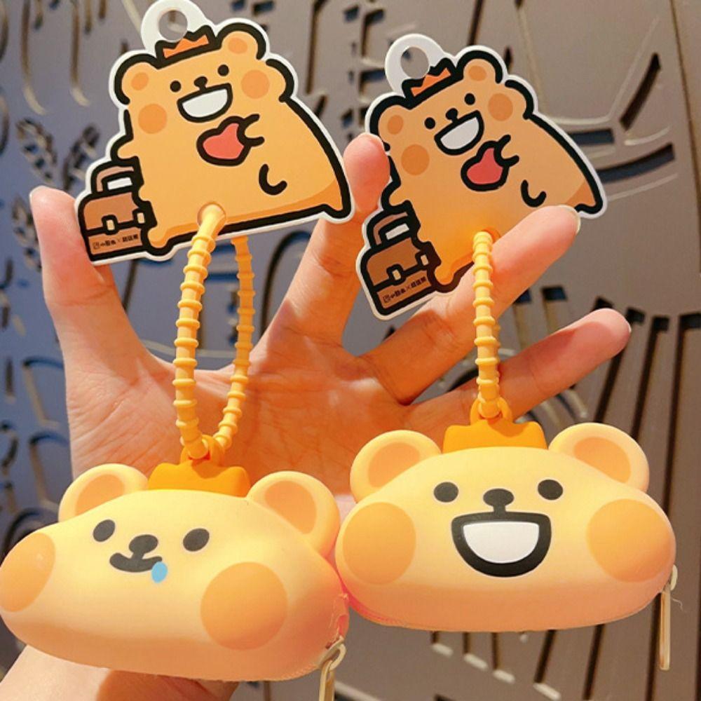 Geldbörse Mini Silikon Schlüsselanhänger Schlüsseletui Cartoon Kopfhörer Aufbewahrungstasche Kinder Mädchen