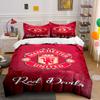 Logo rouge de Manchester United. Ensembles de literie Ensembles de housses de couette Housses de couette Taies d'oreiller(1 * Housse de couette 2 * Taies d'oreiller sans couette)