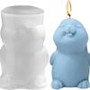 Easter Bunny Silicone Mold for Scented Candle Making Cute Rabbit Candle & Plaster DIY Craft Mold for Easter Home Decor