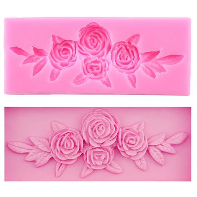 Leaf Rose Flower Silicone Molds DIY Wedding Fondant Cake Decorating Tools Candy Clay Resin Mold Chocolate Gumpaste Moulds