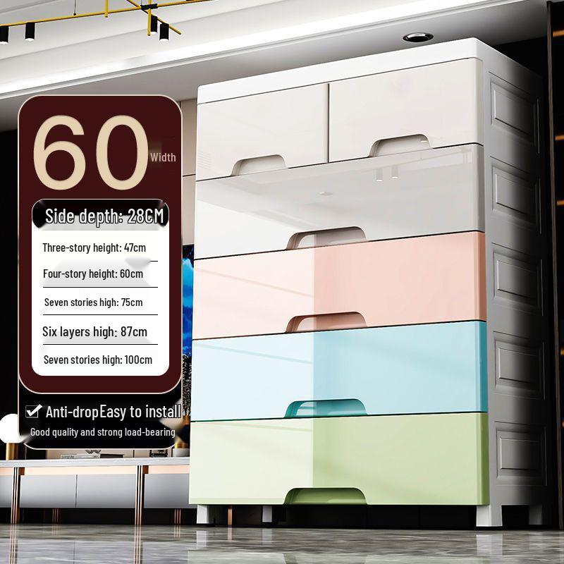 Five-Drawer Plastic Storage Cabinet & Organizer