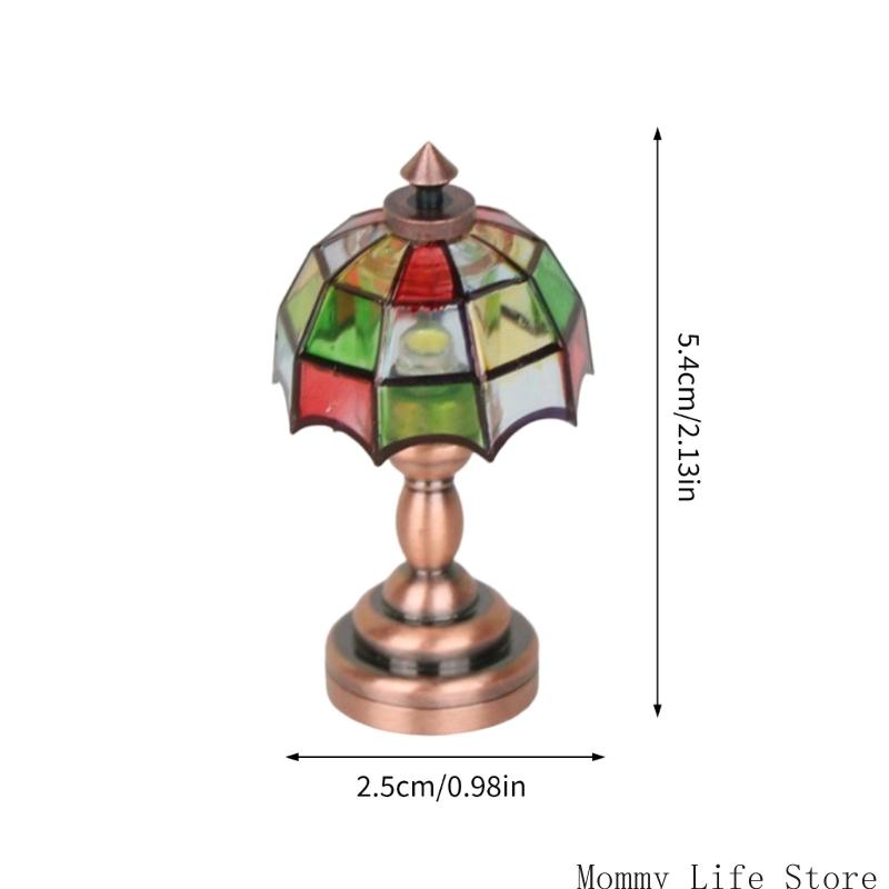 Lampshade Model Bedroom Table Light Miniature Furniture Model Accessories Role Play Furnishings Lighting Toy Doll House