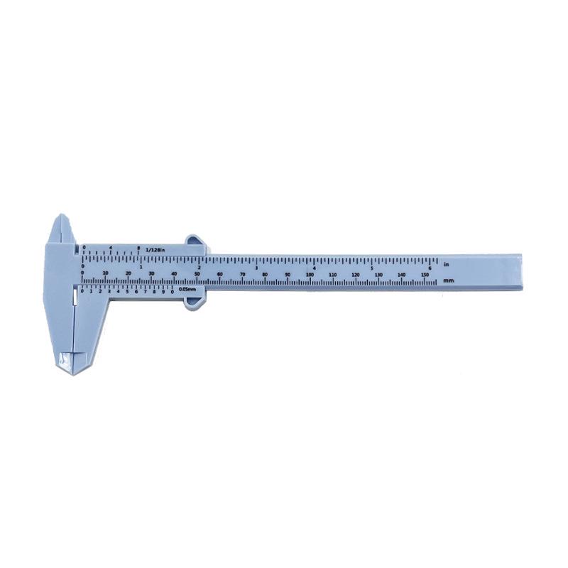 150mm Plastic Vernier Caliper, Double Scale, Mini Measuring Tool for Jewelry and Student Use