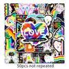50 Colorful Graffiti Stickers: Trendy, Personalized, Waterproof for Journals, Laptops, Cars, Phones, and Suitcases