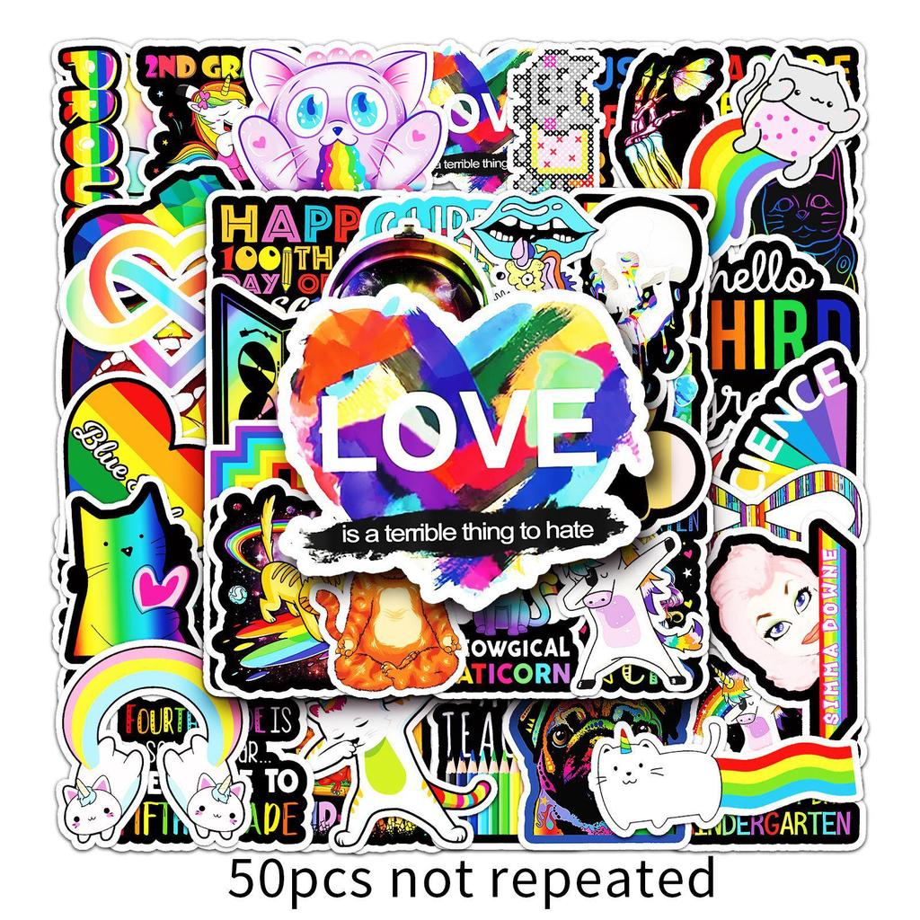 50 Colorful Graffiti Stickers: Trendy, Personalized, Waterproof for Journals, Laptops, Cars, Phones, and Suitcases