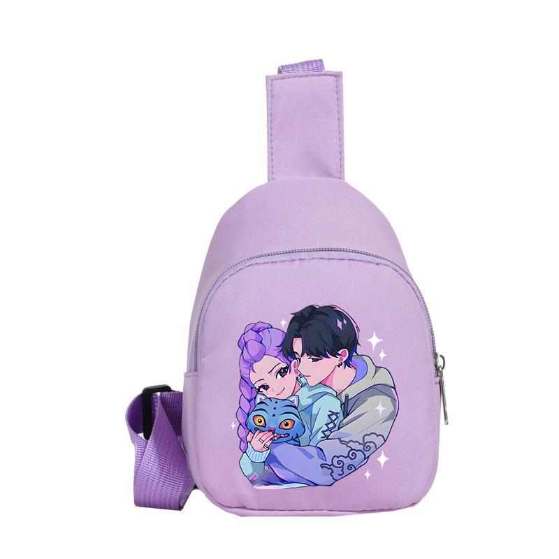 Casual Children'S Breast Bag Animation Cartoon Printing Fashion Boys And Girls Crossbody Bag Change Small Backpack
