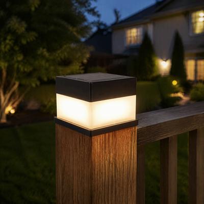 Bright LED Solar Fence Lights Waterproof Fence Deck Lamp Porch Lights Solar Garden Lamp  Pathway