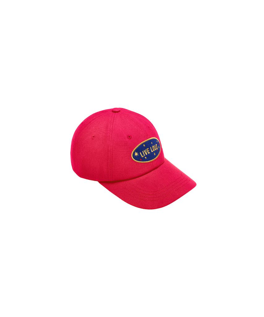 Lollingseutyudio Live Loud Patch Ball Cap Red