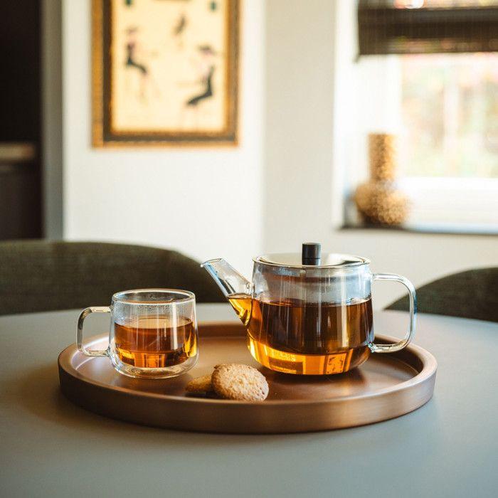 Théière - bredemeijer - petite - verre transparent - 1,1 l - filtre en acier inoxydable