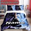 3pcs Duvet Cover Set (1*Duvet Cover + 2*Pillowcase, Without Core), Custom Name BLEACH Pattern Bedding Set, Home Bedroom Decor Gift