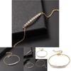 Elegant Women's Rhinestone Gold Plated Chain Bracelet With Classic Design