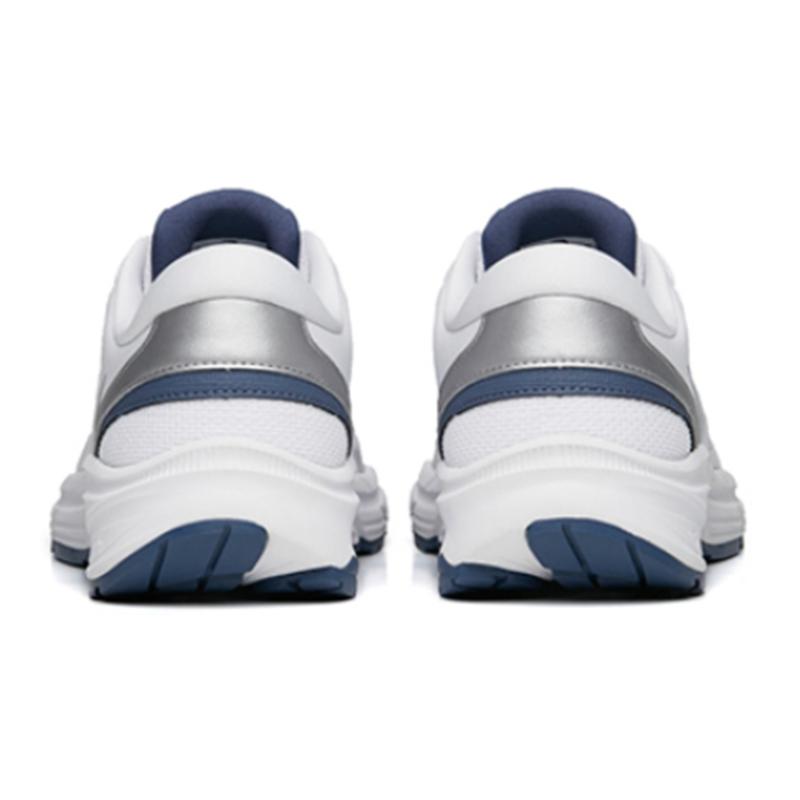 Anta AT952 Cushioned Slip Resistant Abrasion Resistant Breathable Low Top Casual Running Shoes Men's White Silver Blue Sneakers 912235597-3