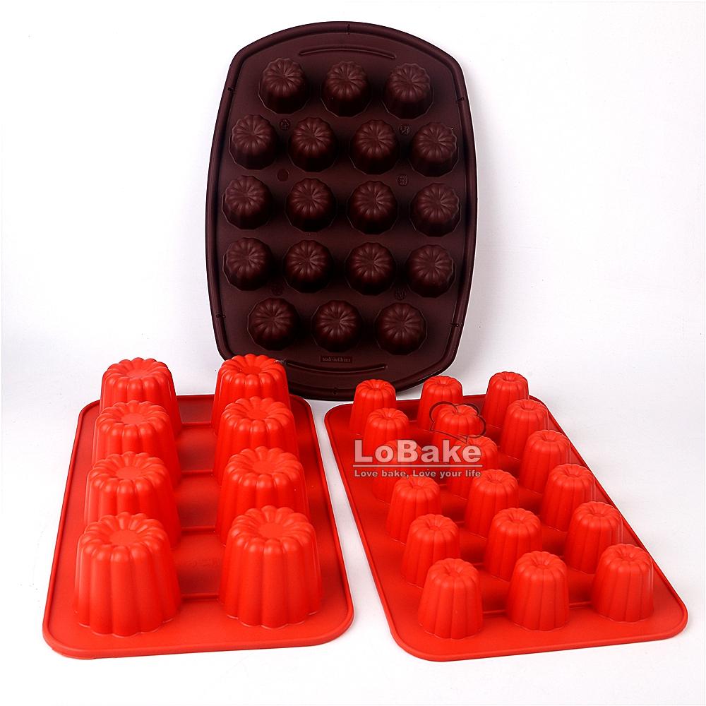 3 provedení 8 a 18 dutin vroubkovaný květ canelé silikonová forma na dort čokoláda fondán pudink želé sýrové formičky DIY pekařské nářadí