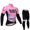 Long Sleeve Cycling Jersey Set Quick Dry Breathable Bike Shirt Men Women Kids Season