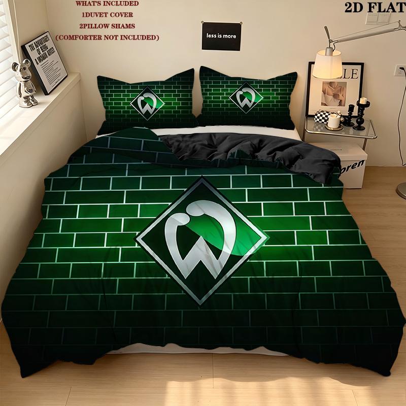 Werder Muster Bettwäsche Heimdekoration Geburtstagsgeschenk ( 1 Bettbezug + 2 Kissenbezüge, ohne Füllung),Fanartikel.