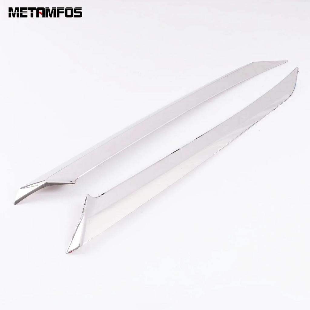 For Toyota Camry SE XSE TRD 2018      Stainless Steel Head Light Lamp Eyelid Eyebrow Accessories Car Styling