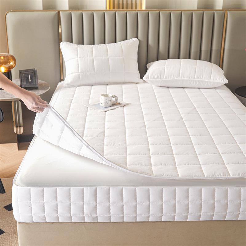 Premium Zippered Quilted Mattress Protector - Dustproof Six-Sided Fitted Sheet Cover