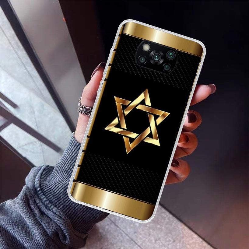 

David Jewish Star Symbol Phone Case For Xiaomi Poco X5 X6 X7 Pro F7 Ultra M7 Redmi 15C 15 13C 13 12C 12 10 10C 10A 9 9C 9T 9A Co Xiaomi Poco X6 Pro