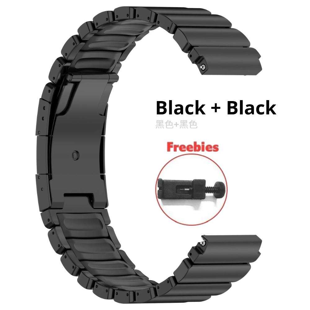 22mm Titanium Metal Band for Huawei Watch GT6Pro GT6 GT5/4 46mm Ultimate Luxury Rubber Strap For Amazfit Watch Balance Active 2
