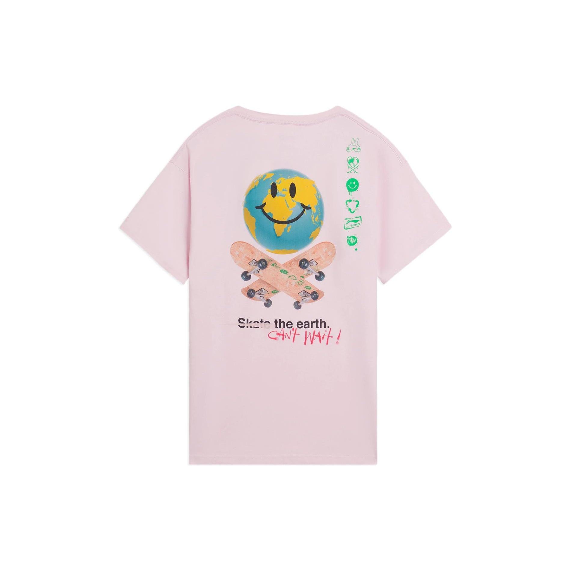 Li-Ning x Og_Slick Earth Graphic T-shirt Pink Men s AHSS299-4 L