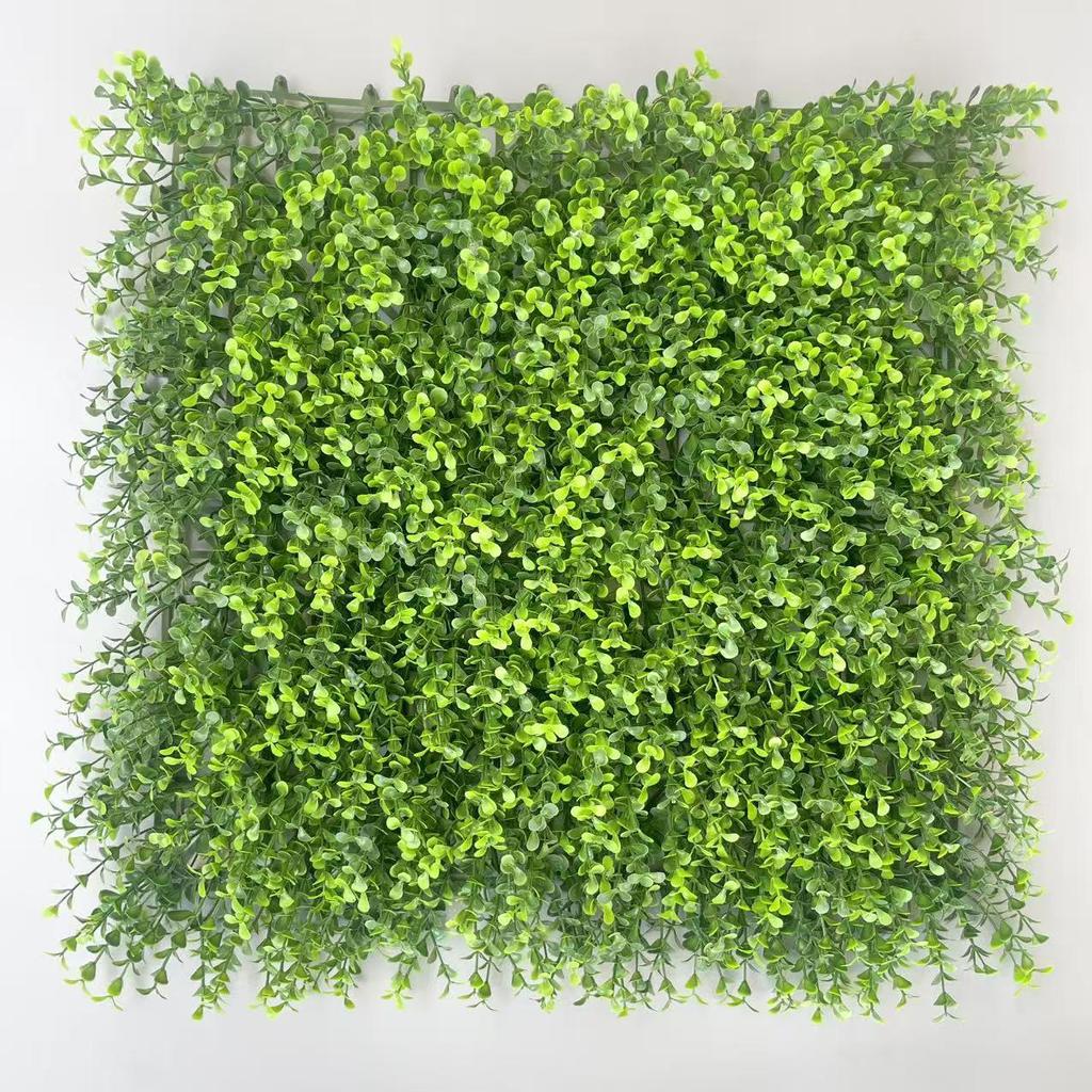 50×50cm Artificial Green Plant Wall - Plastic Vertical Garden, Fake Flower Wall, Synthetic Turf Background
