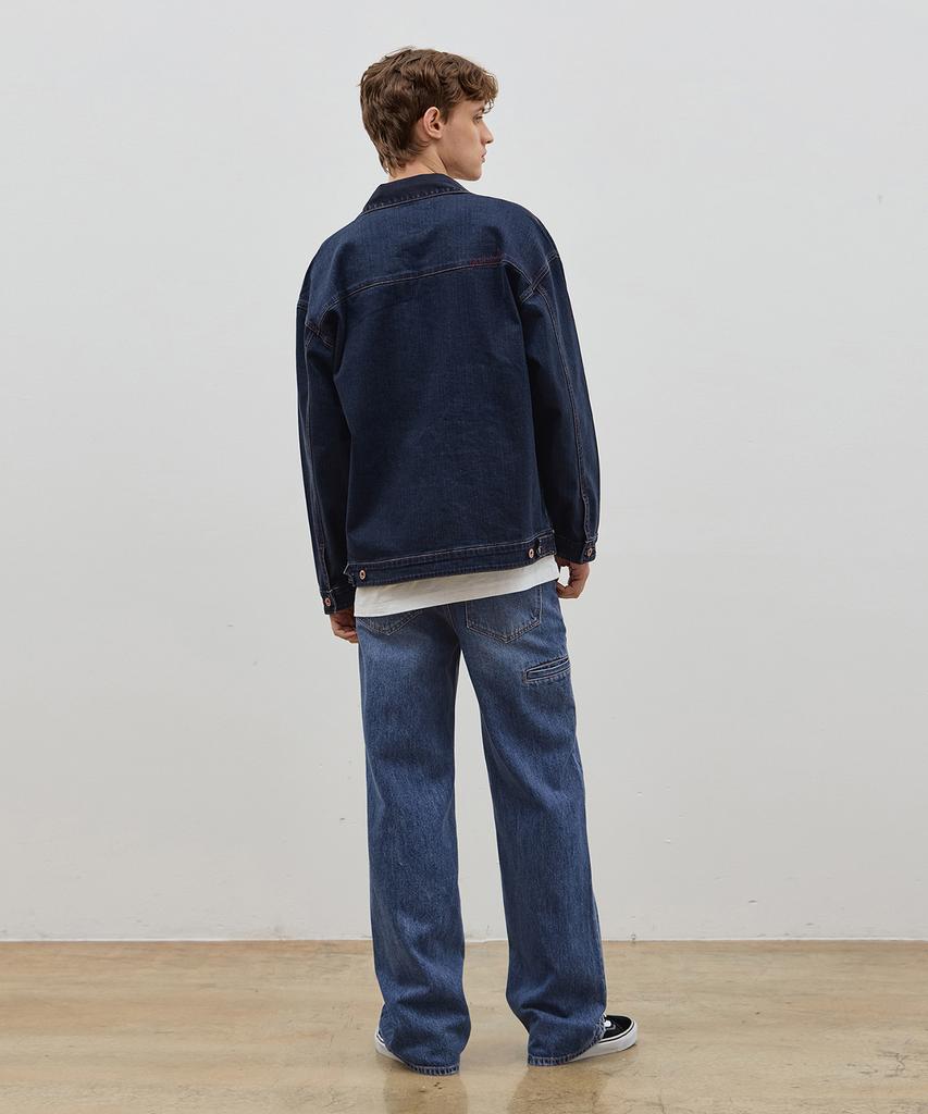 Ryul+Wai Denim Patchwork Jacket Dark Blue C5
