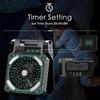Portable Solar Fans 10000mAh LED Lantern Rechargeable Solar Powered Camping Fan 4 Speeds Powerful Wind 90° Folding Ventilador