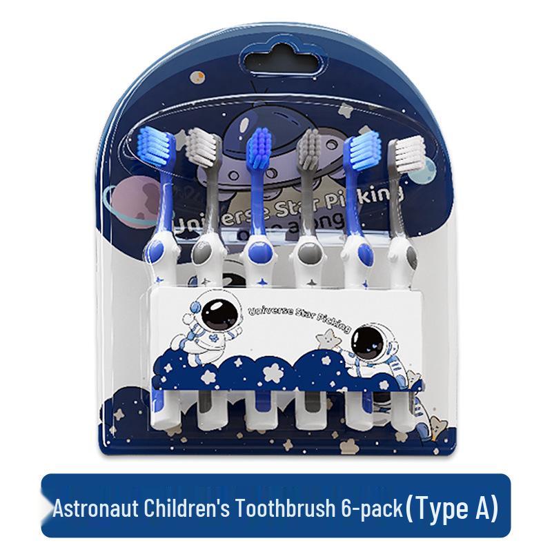 

Набор из 6 детских зубных щеток с очень мягкой щетиной «Астронавт» для детей в возрасте 3-12 лет