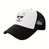 Westie Dog Face With Sunglasses Trucker Hat Breathable Mesh Polyester Adjustable Cap for Men Women