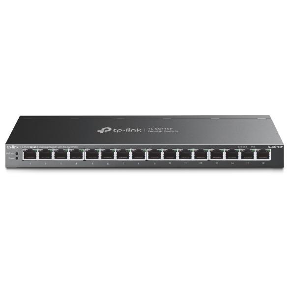 TP-Link TL-SG116P unmanaged Gigabit Ethernet switch 16 ports Black