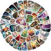 50ks Cartoon World in Bottle Stickers Různé roztomilé skleněné láhve Graffiti obtisky Dekorativní vinylové umělecké samolepky Vodotěsné
