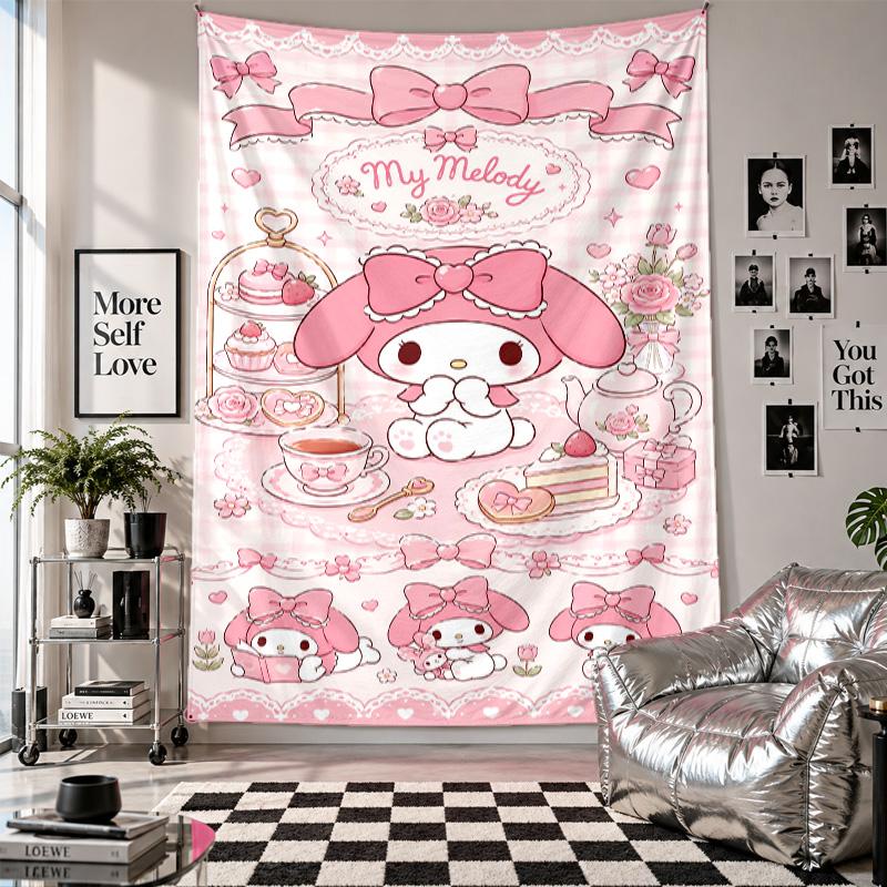 Wall TapestryMy Melody Art Hanging Cloth Decorative Background Cover for Room Decoration