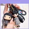 Entzückender 3D Silikon Schlüsselanhänger Wednesday Addams Family Puppe für Kinder und Erwachsene