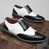 Foreign Trade British Brock Men's 4748 Large Size Leather Shoes Fashion Trend Business Dress Color Matching Men's Shoes