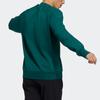 Adidas Essential Logo Print Casual Sports Pullover Sweatshirt Men Tops Forest-Green H39277