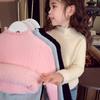 Girls' High-Neck Thick Knit Ruffled Sweater - 2025 Autumn/Winter Collection