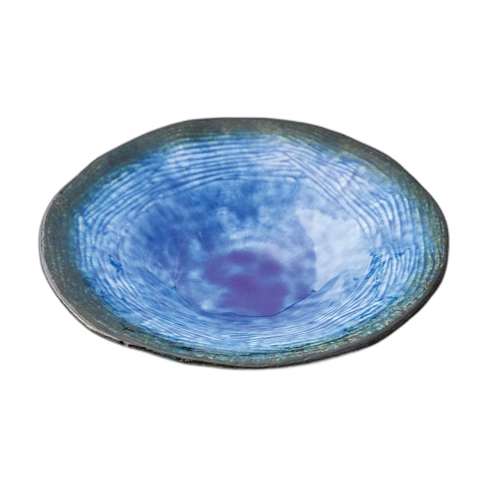 Blue Stripe Deep Plate Medium Plate 5.0 [17×4cm]