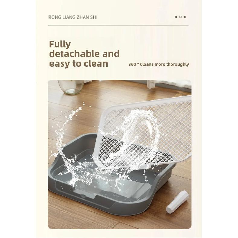 Grid Dog Toilet Anti‑Splashing Pet Potty Tray Small Medium Large Dogs