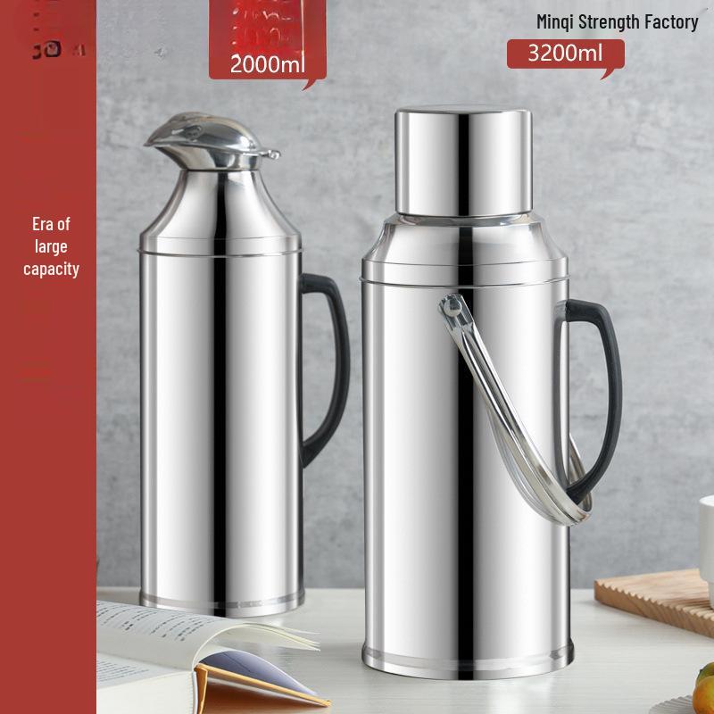 Stainless Steel Teapot Kettle - Large Capacity Thermos for Dorm Use